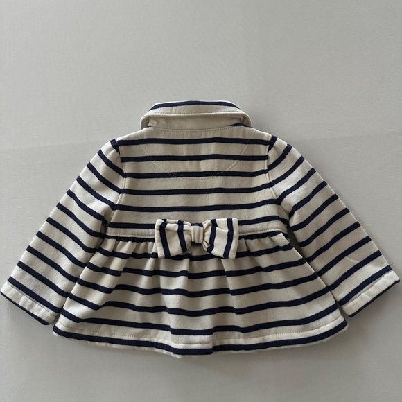 Gap 12-18 Months Baby Girl Nautical Jacket Stripe Anchor Buttons - Picture 4 of 5
